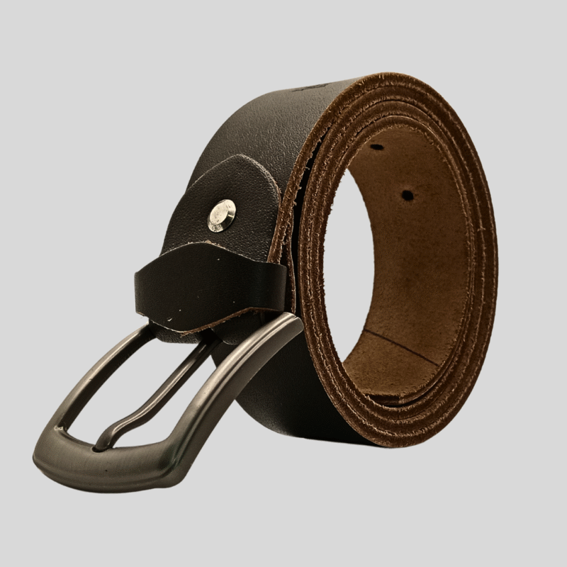 Rugged Classic Brown Leather Belt (DLB-02) - Image 2